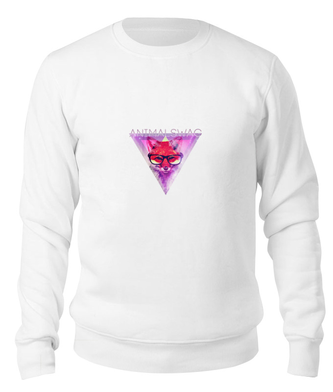 

Свитшот унисекс Printio animalswag collection: fox белый XL, "animalswag" collection: fox