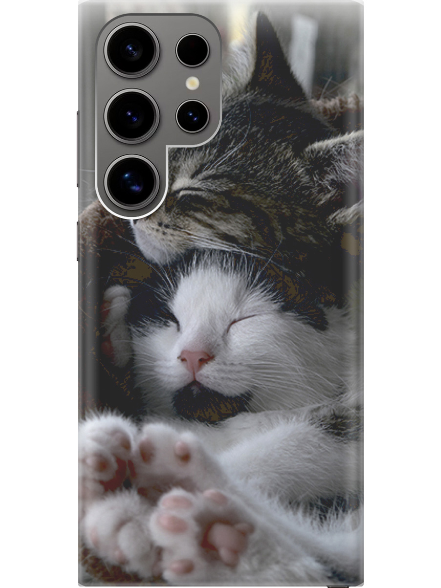 

Силиконовый чехол на Samsung Galaxy S24 Ultra с рисунком "Отдыхающие котики", Белый;коричневый;черный, 20011898
