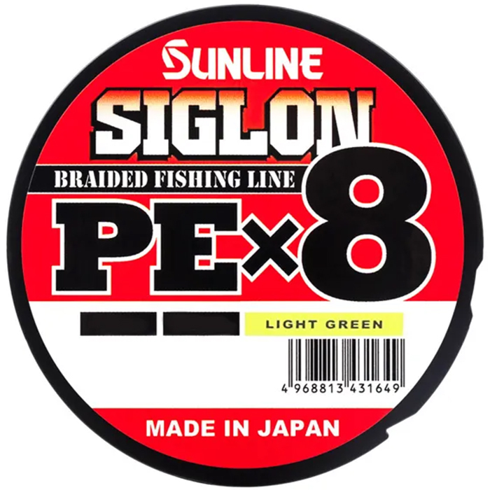 

Леска плетеная SunLine Siglon PE X8 0,12 мм, 150 м, 3,3 кг, light green, Зеленый, Siglon PE X8