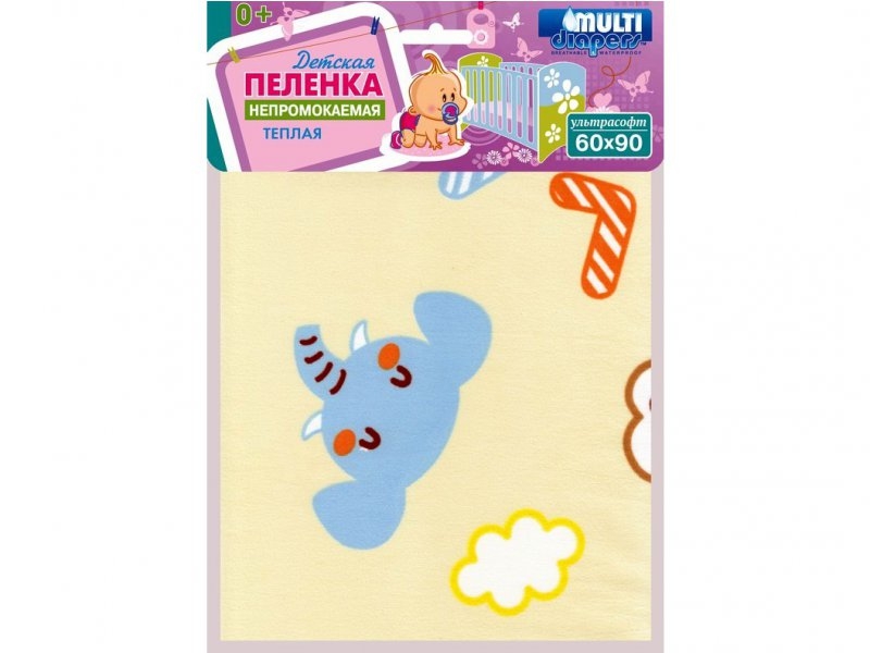 

Пеленка Multi-Diapers непромокаемая для кроватки детская 60 х 90 см в ассортименте