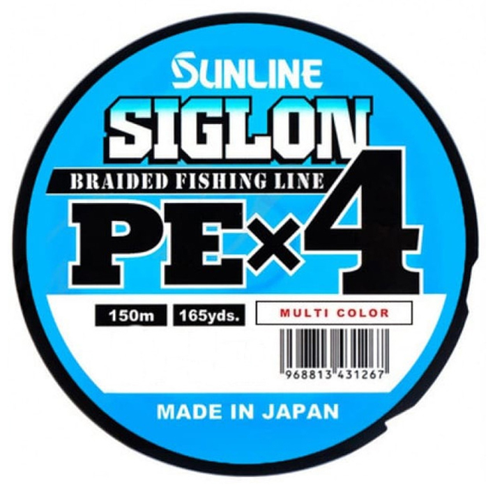 Леска плетеная SunLine Siglon X4 0,15 мм, 150 м, 6 кг, multicolor