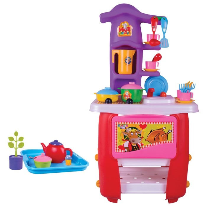 Кухня Zarrin Toys Hut Kitchen красно-фиолетовая M10-3