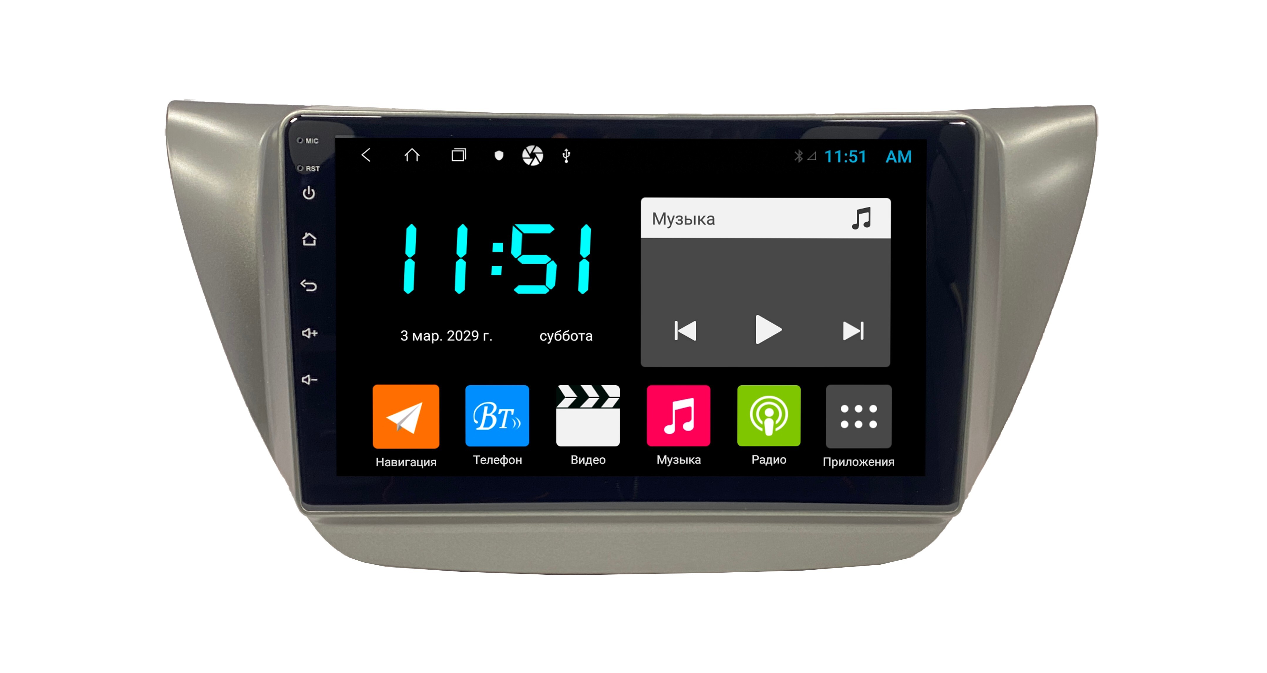 Штатная автомагнитола Zenith Mitsubishi Lancer 9 2000-2009 Android 12 464GB 3092200₽