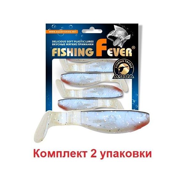 

Мягкая силиконовая приманка риппер AQUA FishingFever FLAT (2.5 / 044 (перломутрово-черный, FishingFever Flat