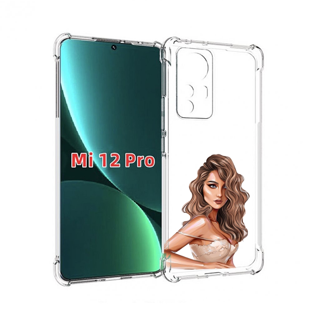 

Чехол MyPads Кудрявая-девушка женский для Xiaomi 12S Pro, Прозрачный, Tocco