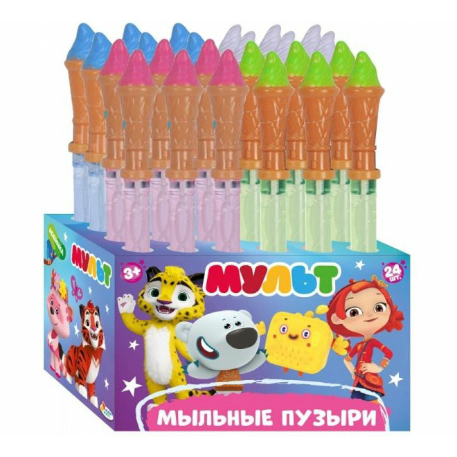 

Мыльные пузыри Играем Вместе Мульт с игрушкой мороженое 110 мл в ассортименте