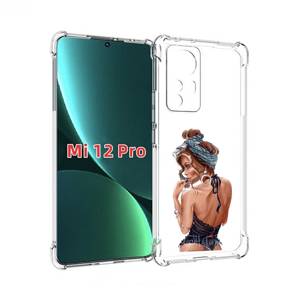 

Чехол MyPads Красивая-дама женский для Xiaomi 12S Pro, Прозрачный, Tocco
