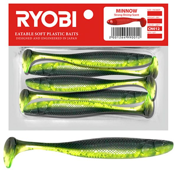 

Мягкая силиконовая приманка риппер MINNOW (95mm) (4 / CN012 (fresh kiwi) /, Зеленый, Minnow