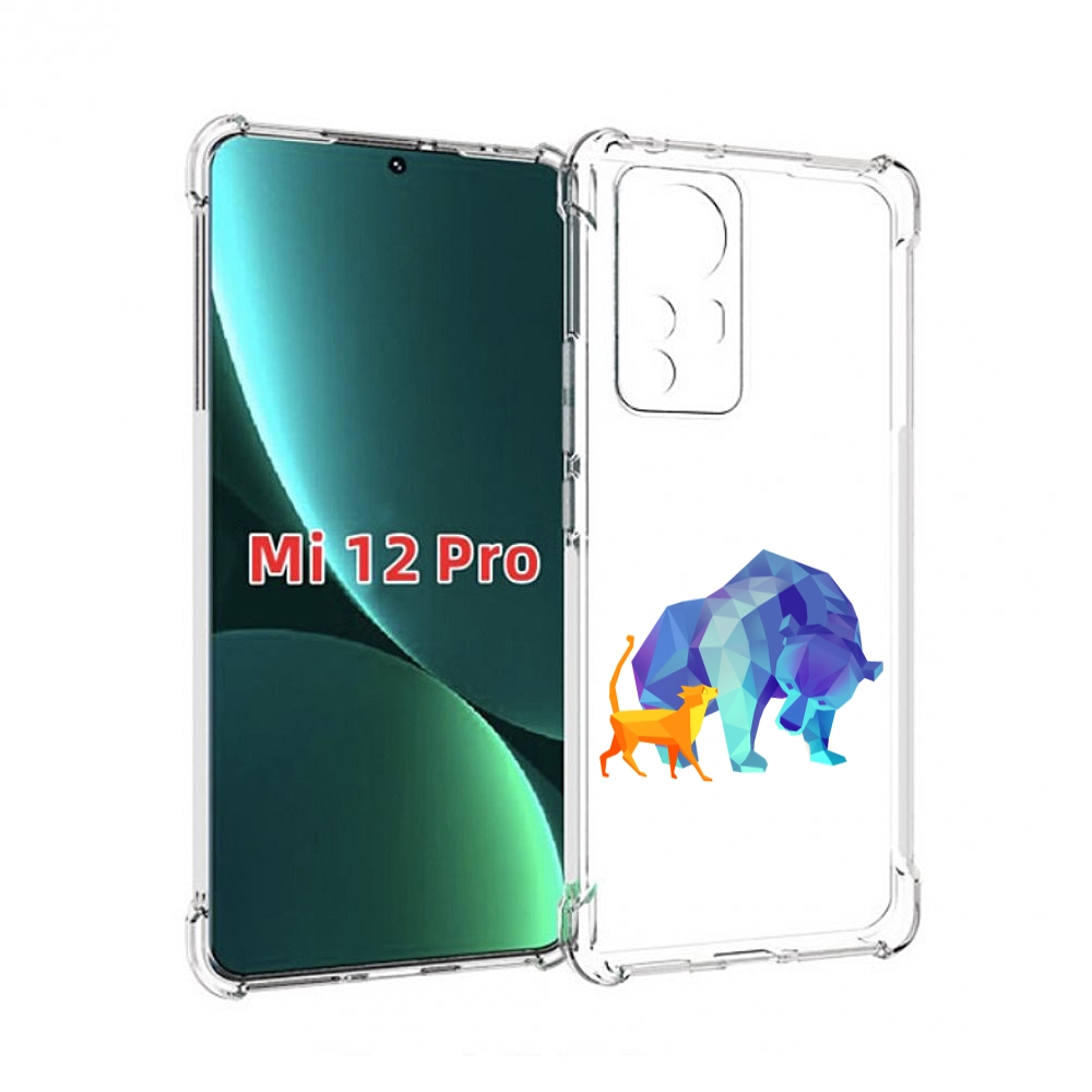 

Чехол MyPads Кот-и-медведь для Xiaomi 12S Pro, Прозрачный, Tocco