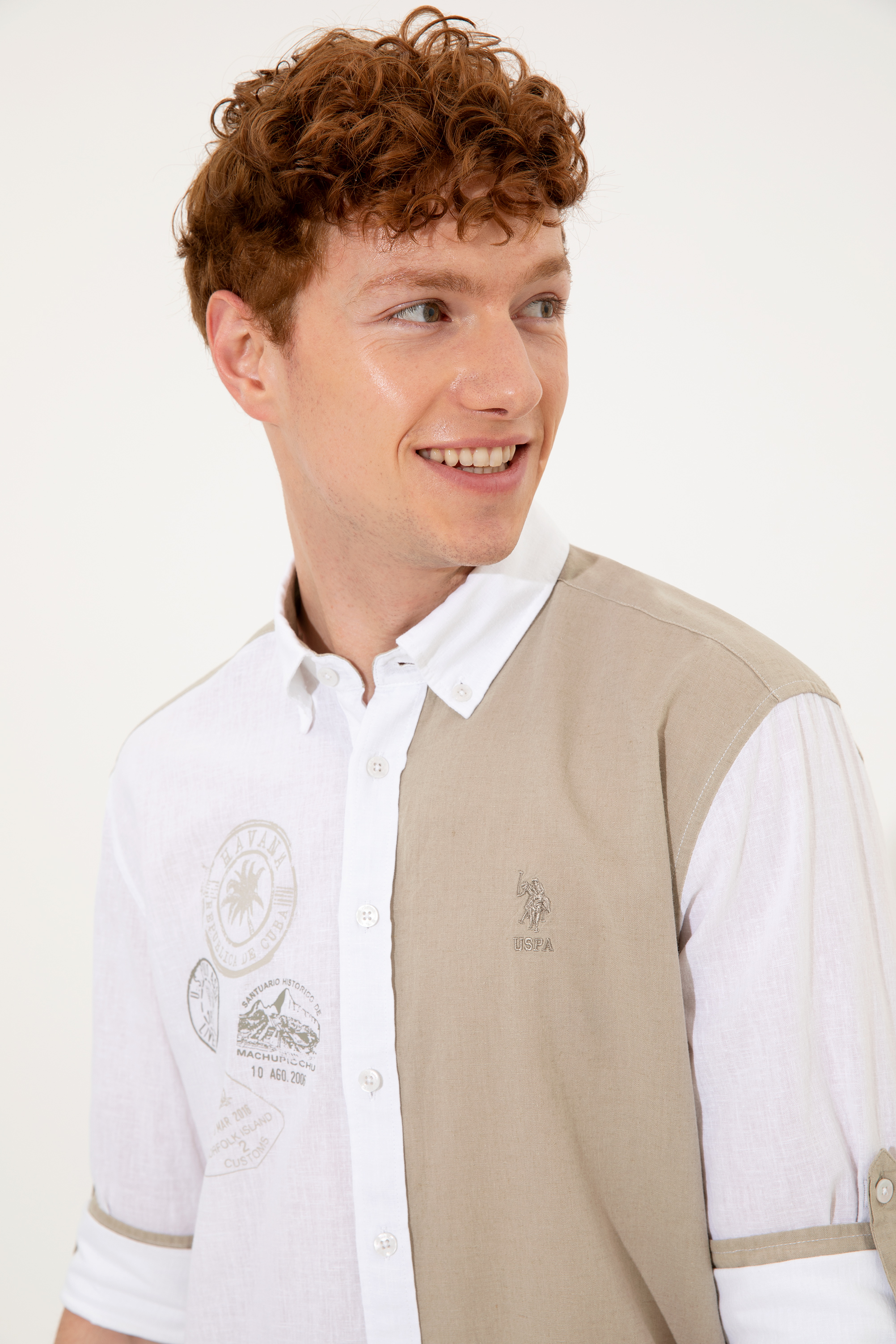 

Рубашка мужская U.S. POLO Assn. G081SZ0040LINAF белая M, G081SZ0040LINAF