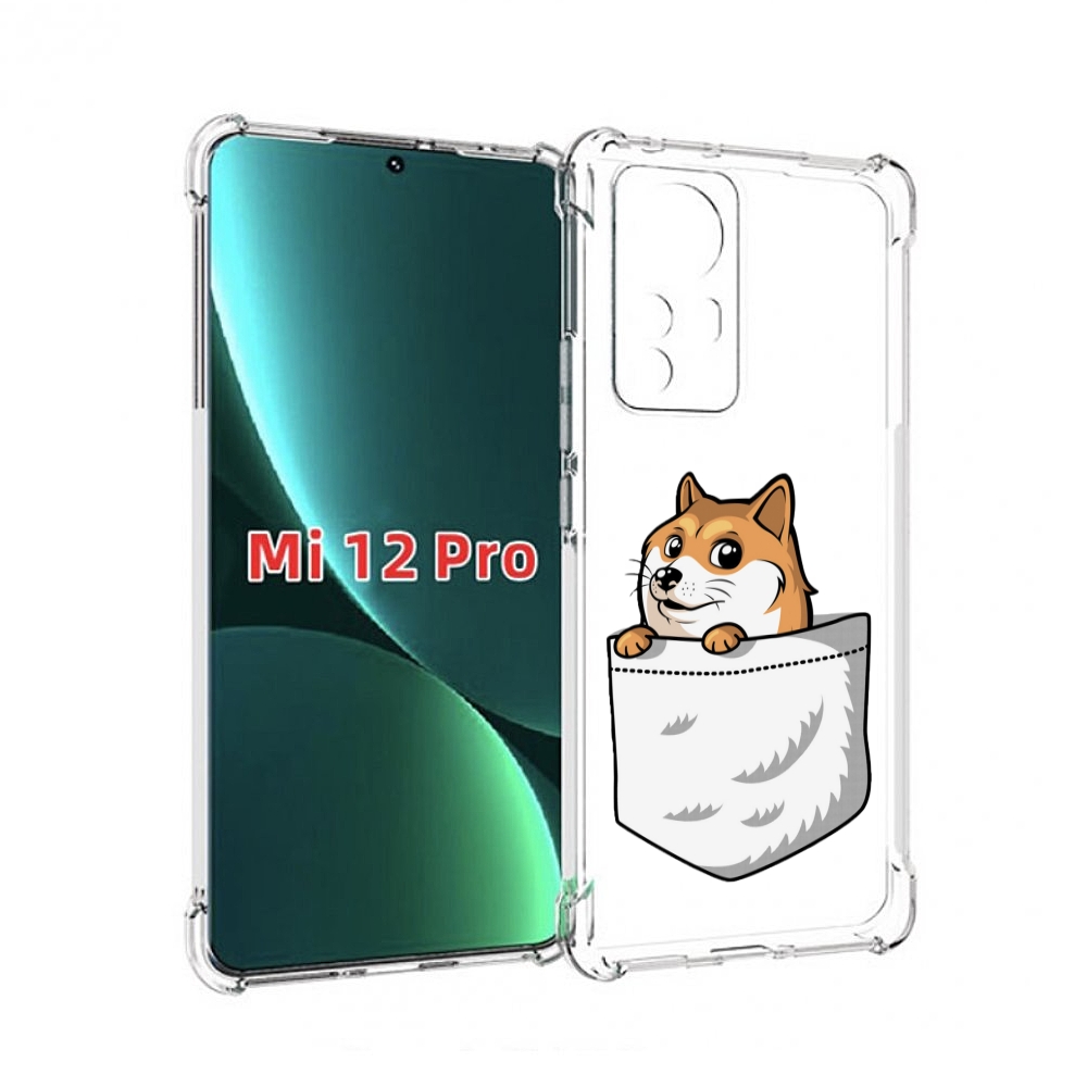 

Чехол MyPads Корги в кармане для Xiaomi 12S Pro, Прозрачный, Tocco