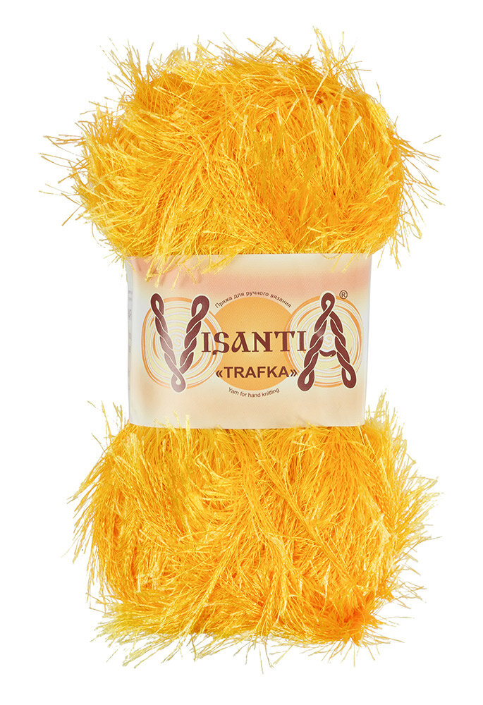 

Пряжа Visantia Trafka 100% полиэстер №0075 т.желтый - 5 мотков по 100 гр, TRAFKA