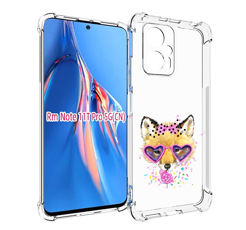 

Чехол MyPads лисенок с бантиком для Xiaomi Redmi Note 11T Pro / 11T Pro Plus / Poco X4 ..., Прозрачный, Tocco