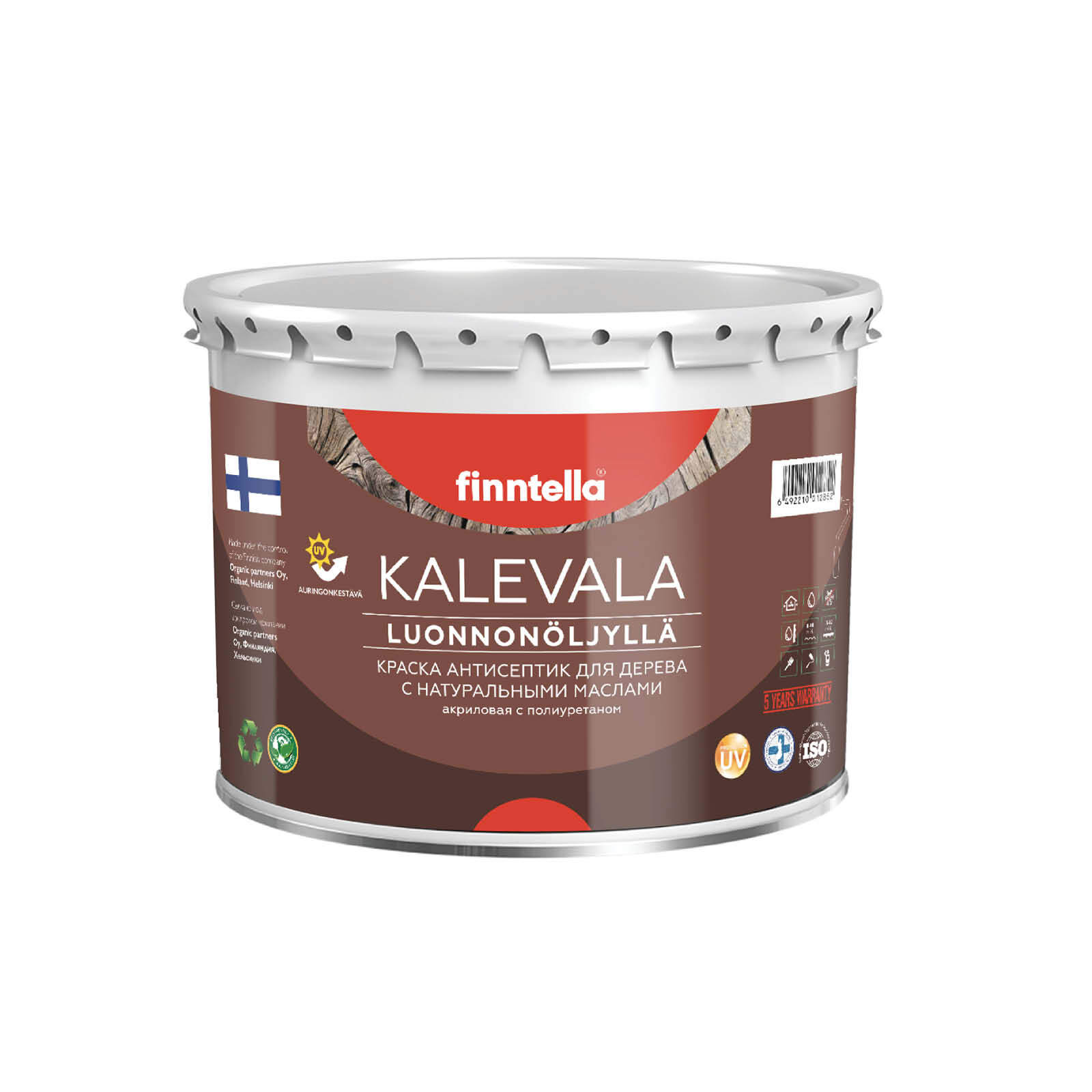 

Краска для дерева и деревянных фасадов FINNTELLA KALEVALA, с натуральным маслом и полиурет, Бежевый, KALEVALA NLC