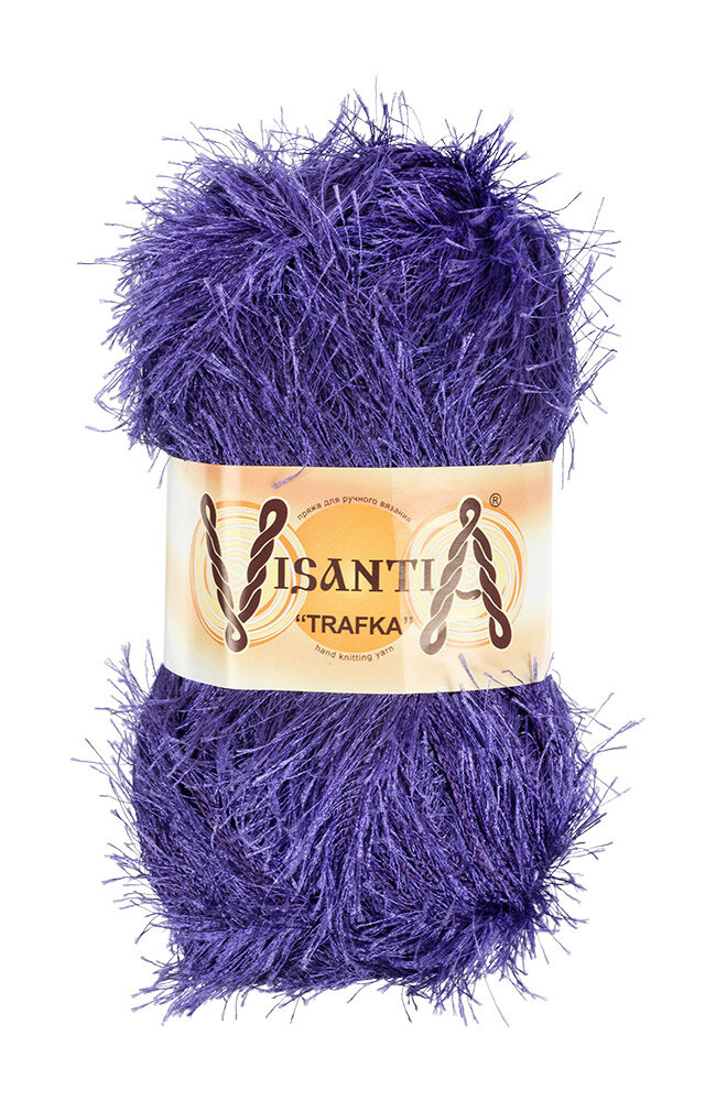 

Пряжа Visantia Trafka 100% полиэстер №0064 фиолетовый - 5 мотков по 100 гр, TRAFKA