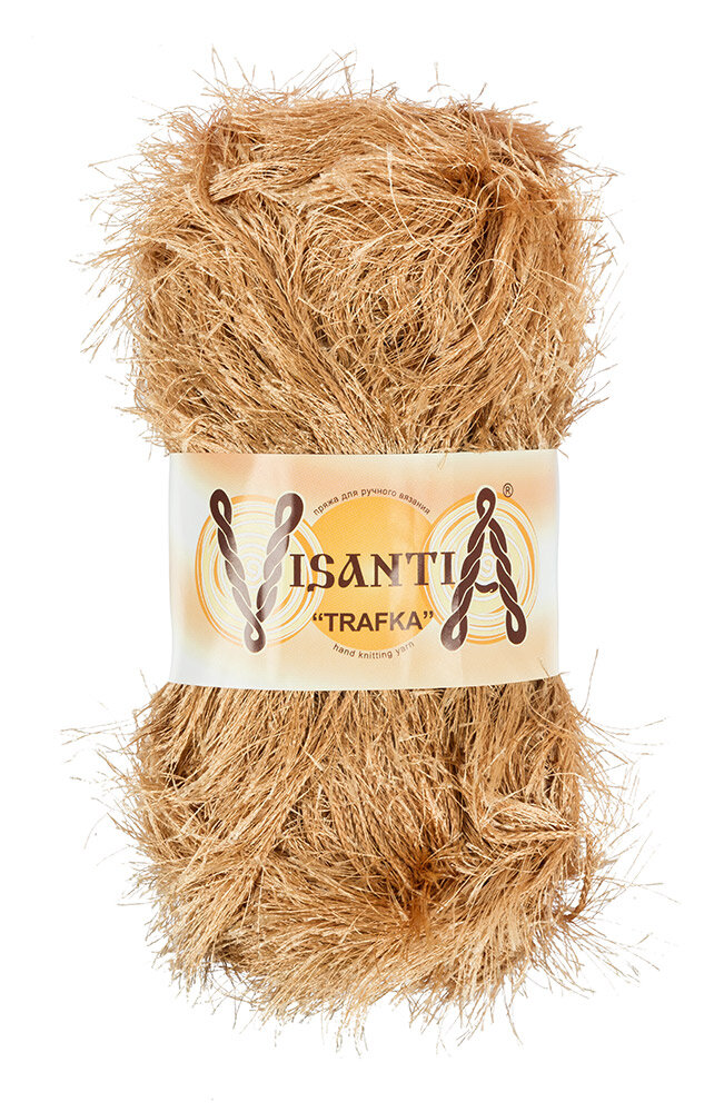 

Пряжа Visantia Trafka 100% полиэстер №0054 св.коричневый - 5 мотков по 100 гр, TRAFKA