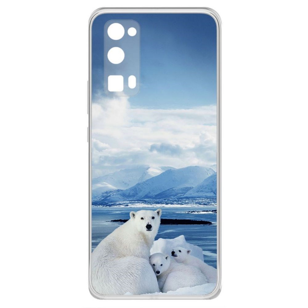 

Чехол-накладка Krutoff Clear Case Полярные медведи для Honor 30 Pro