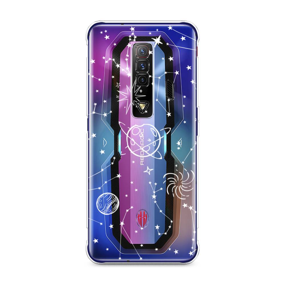 

Чехол на ZTE Nubia Red Magic 7 "Планеты в космосе", Белый, 135950-2