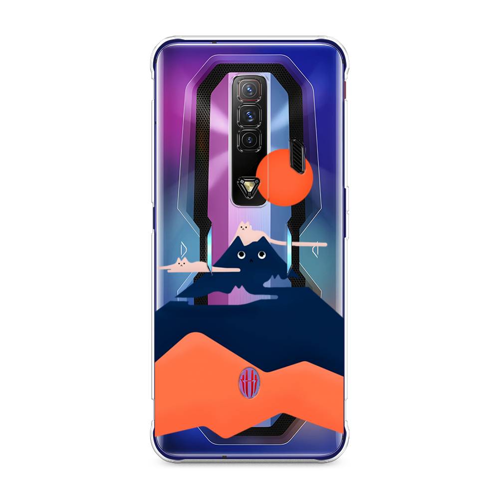 

Чехол на ZTE Nubia Red Magic 7 "Кот-гора", Черный;оранжевый, 135950-4