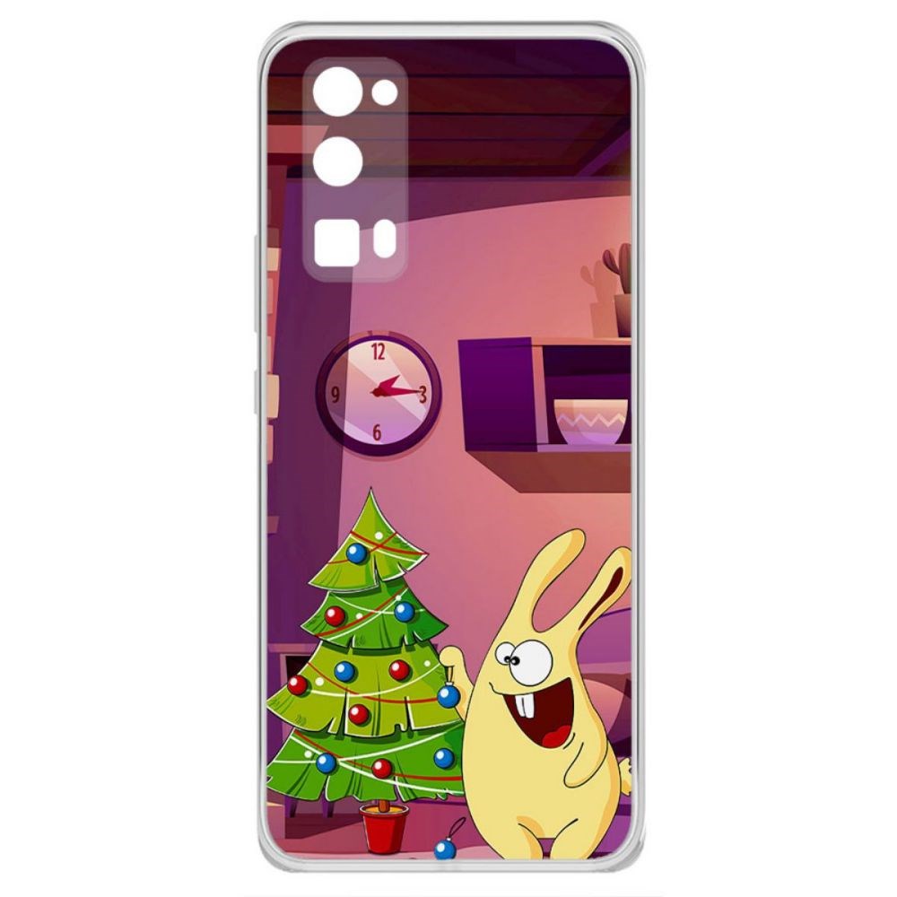 

Чехол-накладка Krutoff Clear Case Кролик для Honor 30 Pro