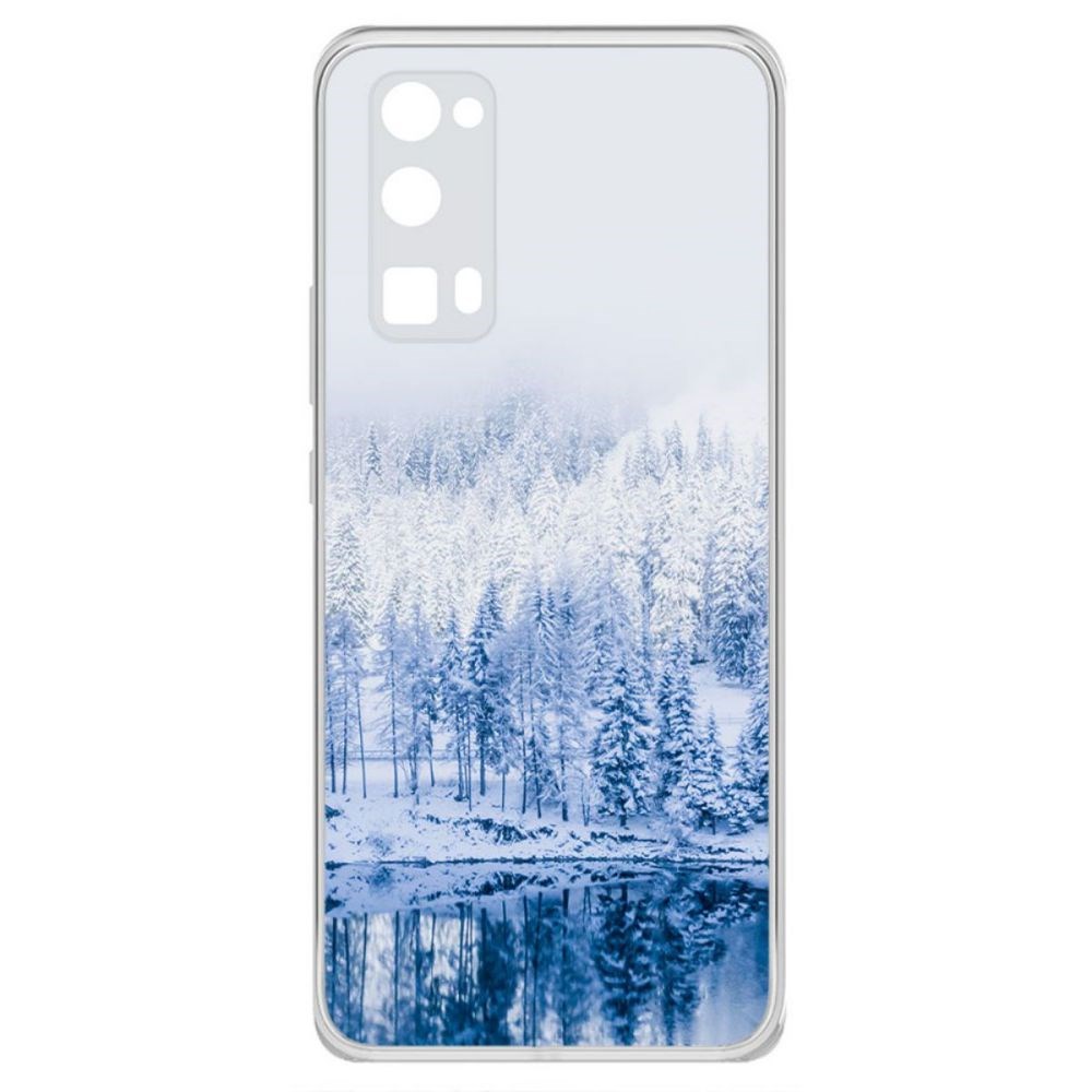 

Чехол-накладка Krutoff Clear Case Зимняя река для Honor 30 Pro