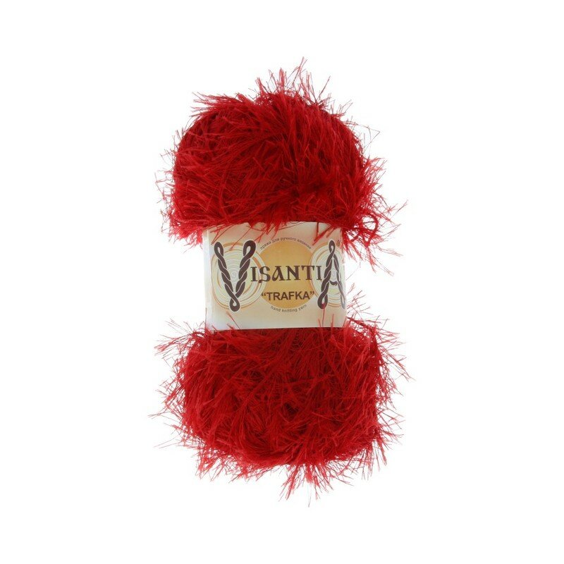 

Пряжа Visantia Trafka 100% полиэстер №0024 т.красный - 5 мотков по 100 гр, TRAFKA