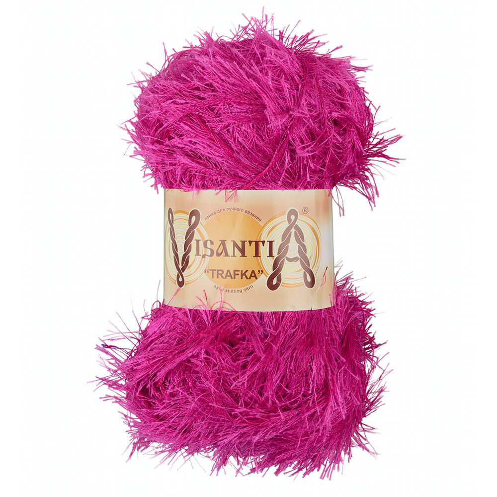 

Пряжа Visantia Trafka 100% полиэстер №0022 т.малиновый - 5 мотков по 100 гр, Розовый, "TRAFKA"