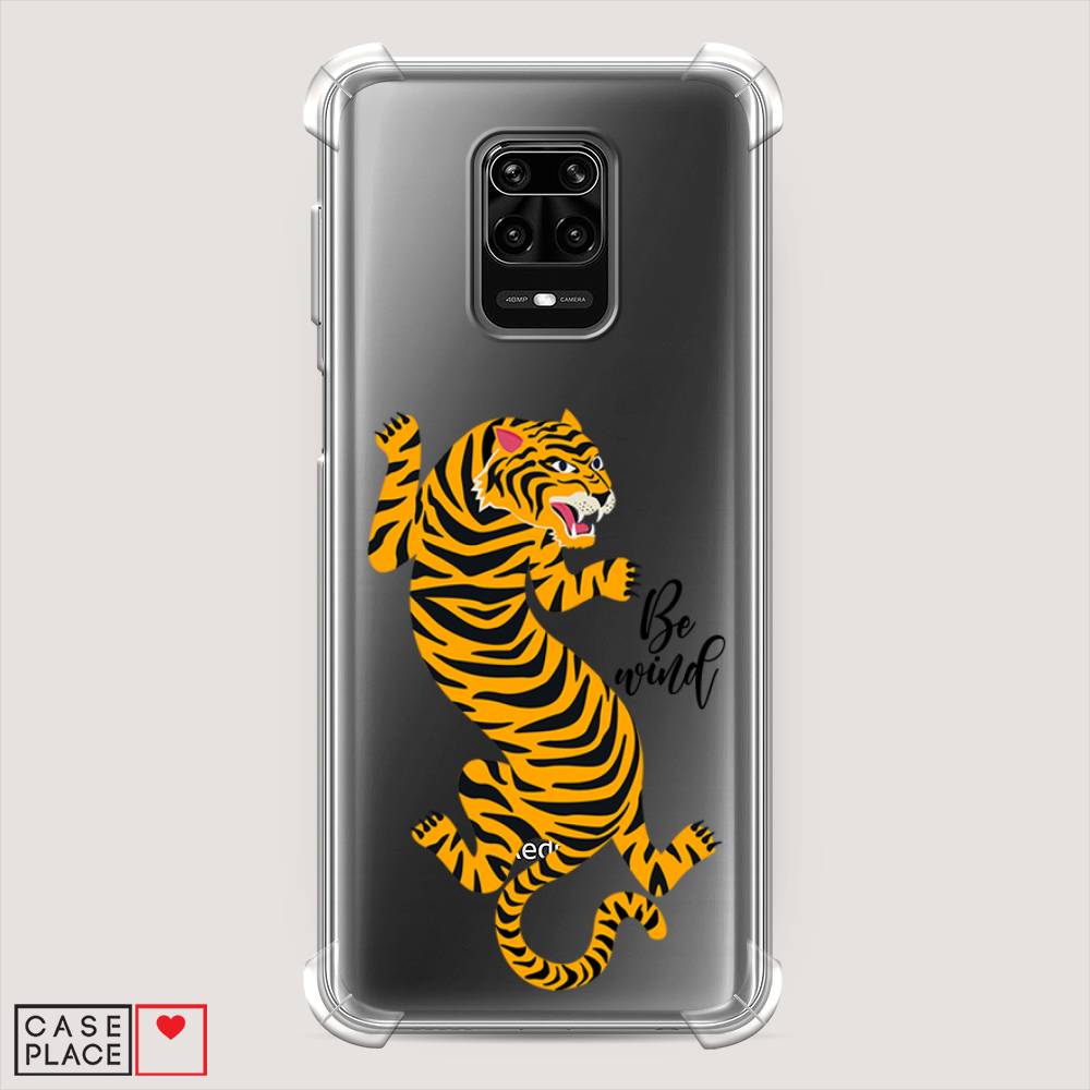 фото Противоударный силиконовый чехол "tiger be wind" на xiaomi redmi note 9s awog