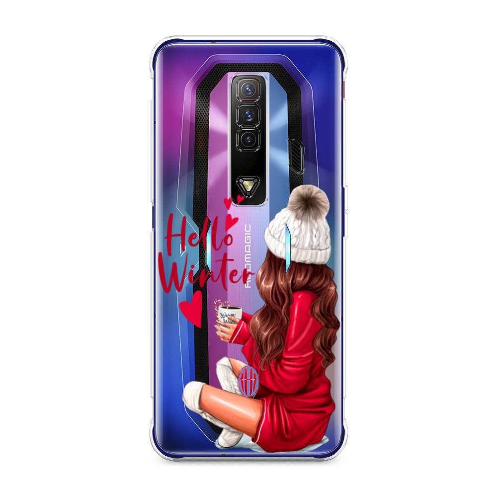

Чехол на ZTE Nubia Red Magic 7 "Hello winter", Красный;белый;коричневый, 135950-5