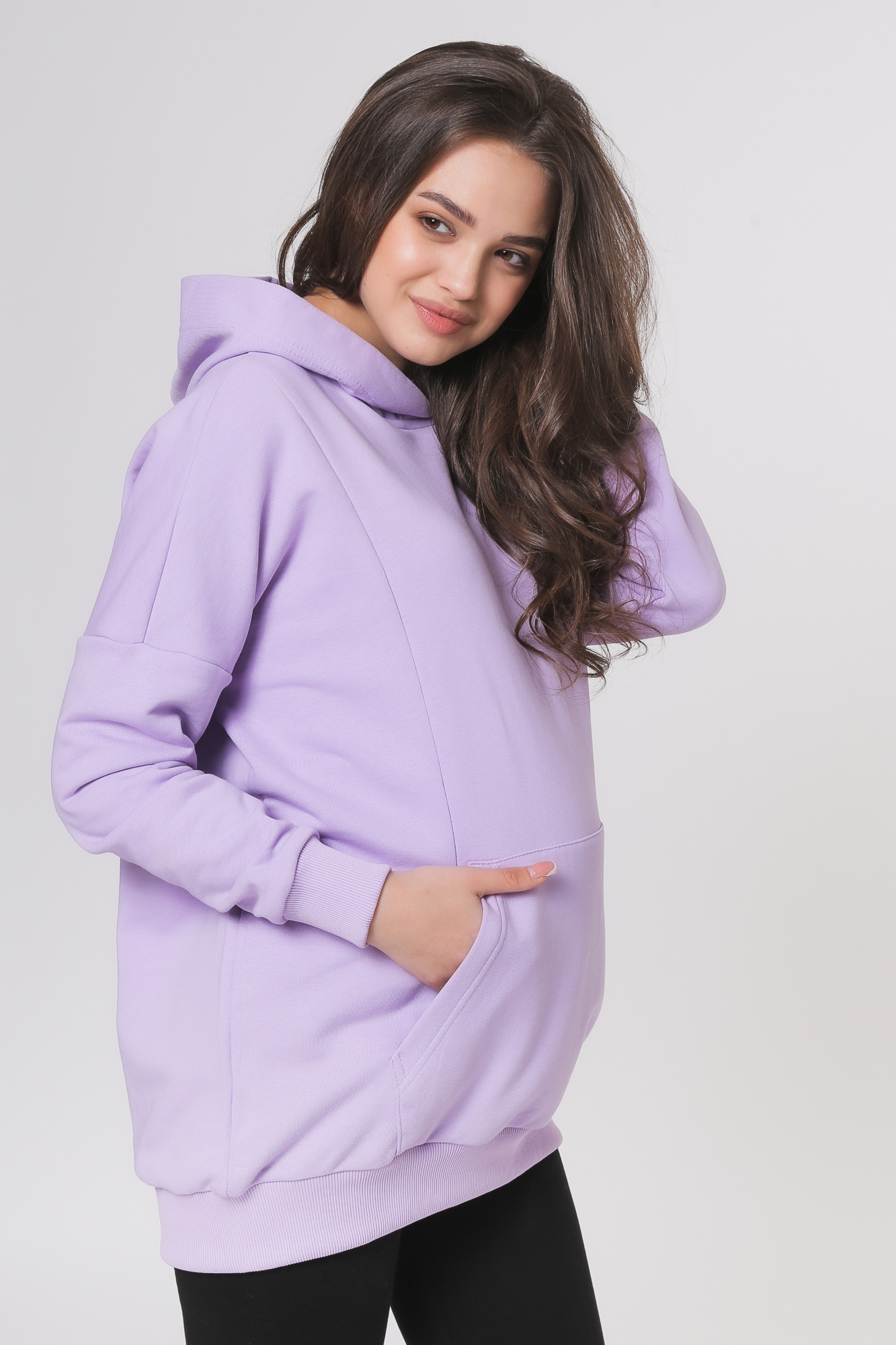 Толстовка для беременных женская СкороМама 07-42522SM фиолетовая 46 RU