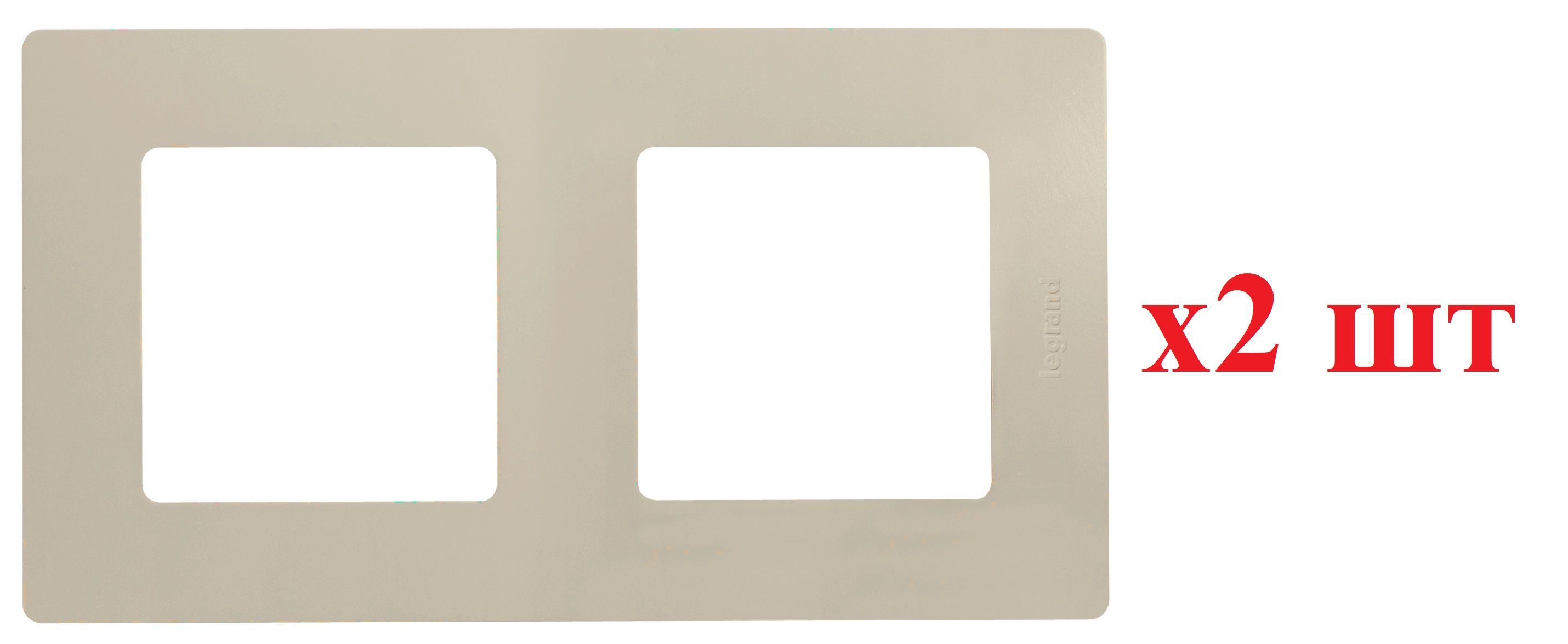 

Legrand Etika Сл.кость Рамка 2-ая 672512 (2шт), Бежевый, Рамка 2-ая_Горизонтальная
