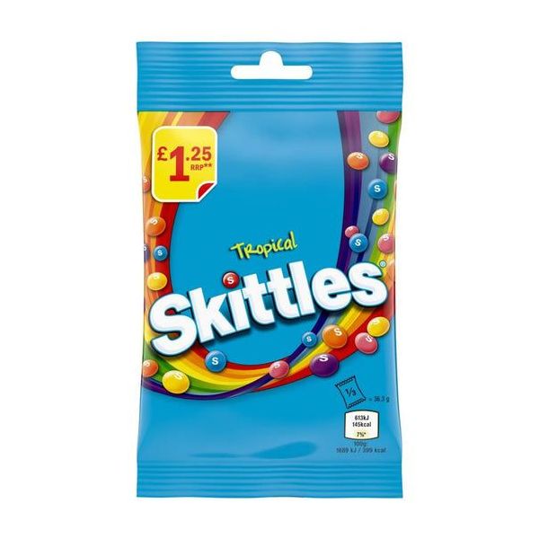 Драже Skittles Tropical со вкусом тропических фруктов 109 г