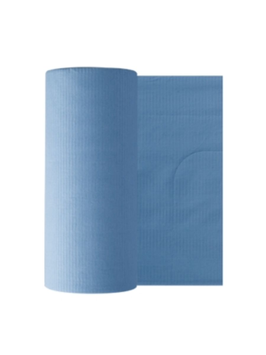 Фартук PG30 Monoart бумажно-полиэтиленовый для пациентов голубой 61х53 см. 80 шт