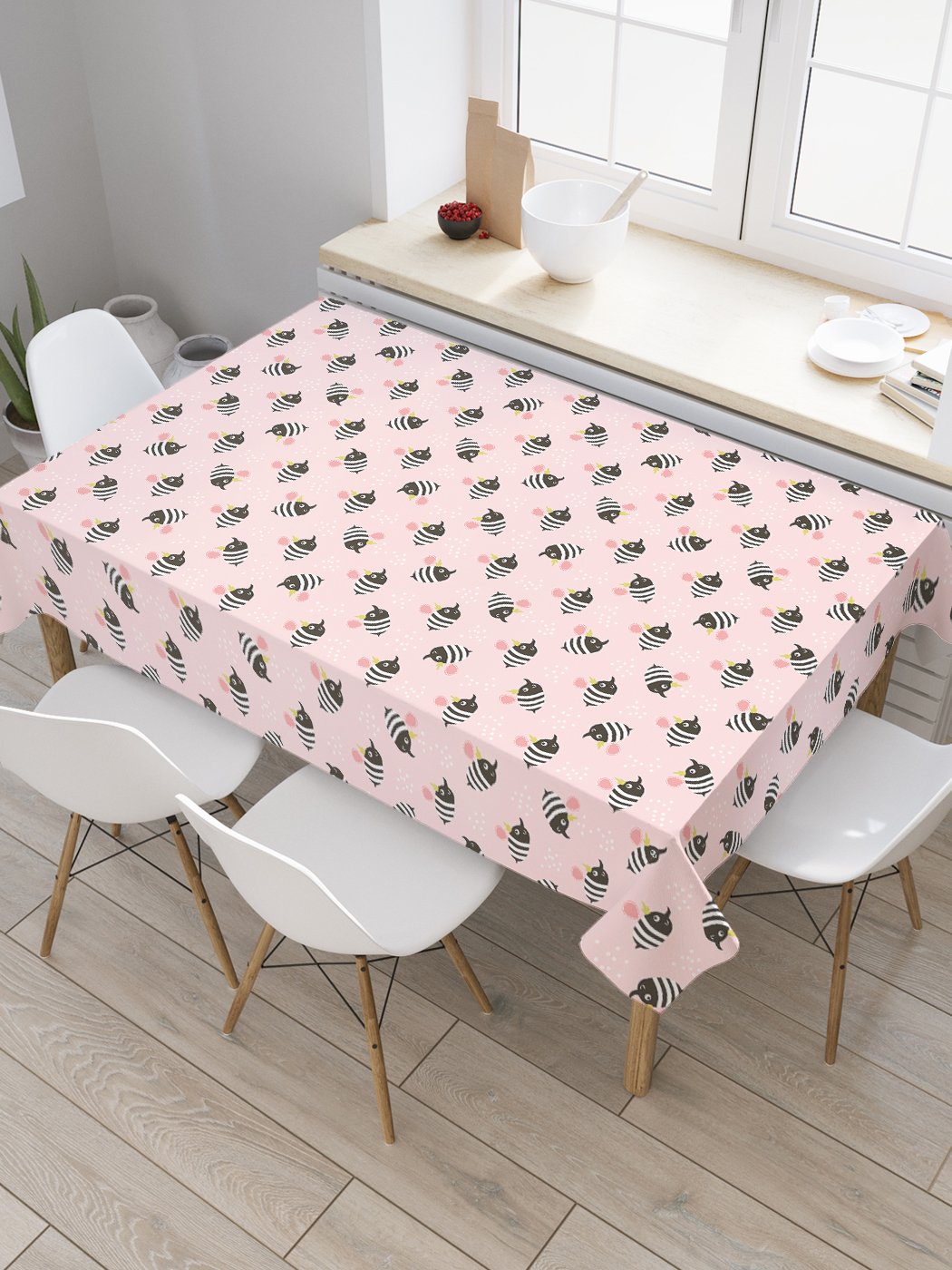 

Скатерть прямоугольная JoyArty "Королевские пчелки" из сатена, 120x145 см, Розовый, Королевские пчелки