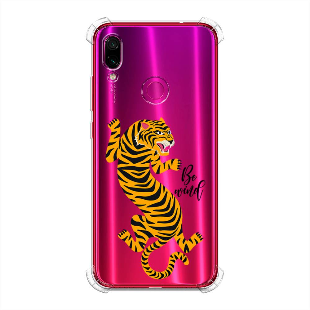 фото Противоударный силиконовый чехол "tiger be wind" на xiaomi redmi note 7 awog