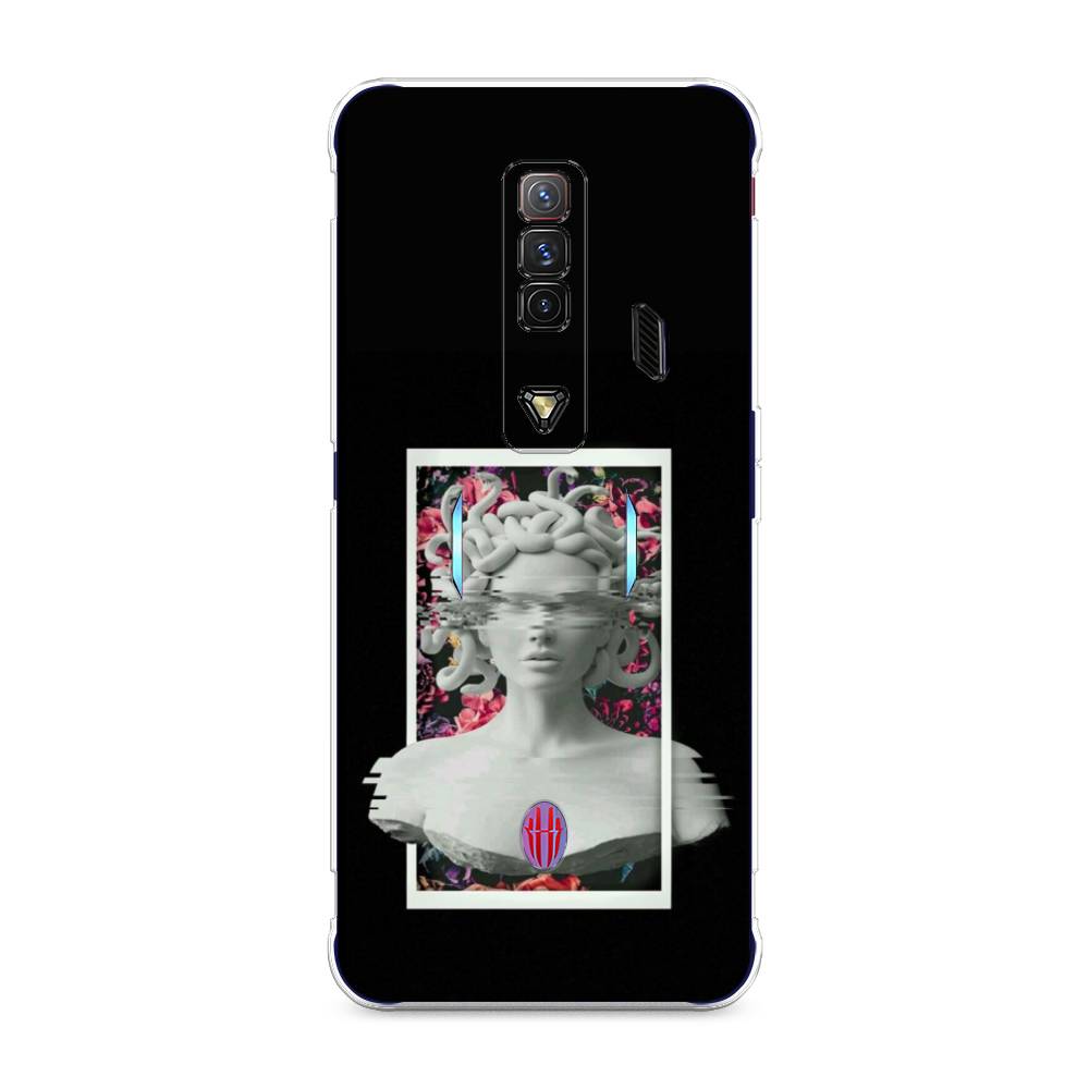 

Чехол на ZTE Nubia Red Magic 7 "Web Punk Медуза Горгона", Черный;серый, 135950-6