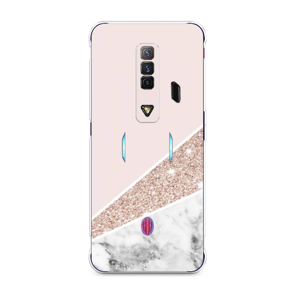 

Чехол на ZTE Nubia Red Magic 7 "Блестящий розовый мрамор", 135950-3