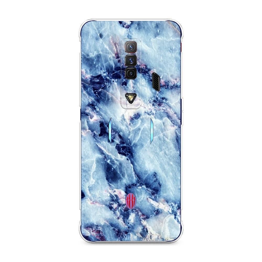 

Чехол на ZTE Nubia Red Magic 7 "Мрамор с синими прожилками", Синий, 135950-3