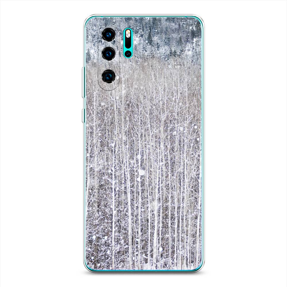 

Чехол на Huawei P30 Pro "Снежный лес", Бежевый;серый;белый, 67650-5