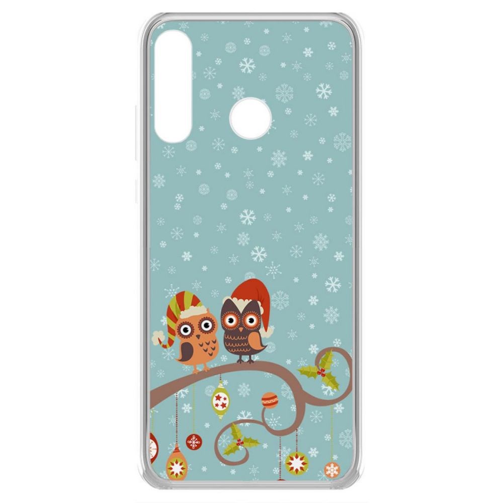фото Чехол-накладка krutoff clear case совушки для honor 20e