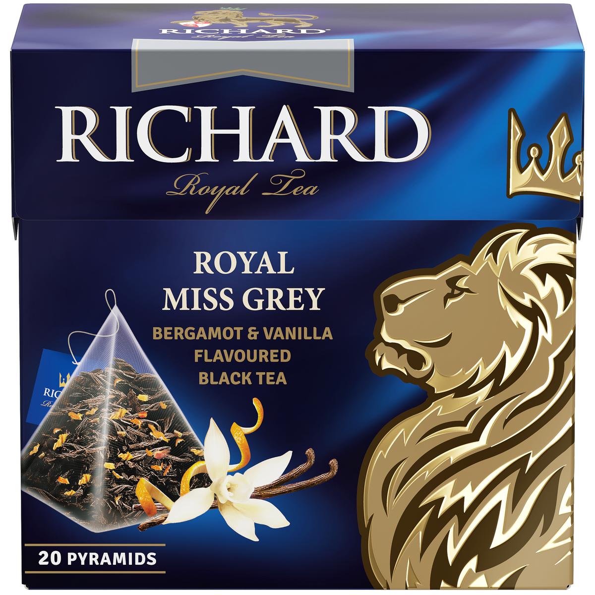 

Чай Richard Royal Miss Grey черный с добавками 20 пирамидок