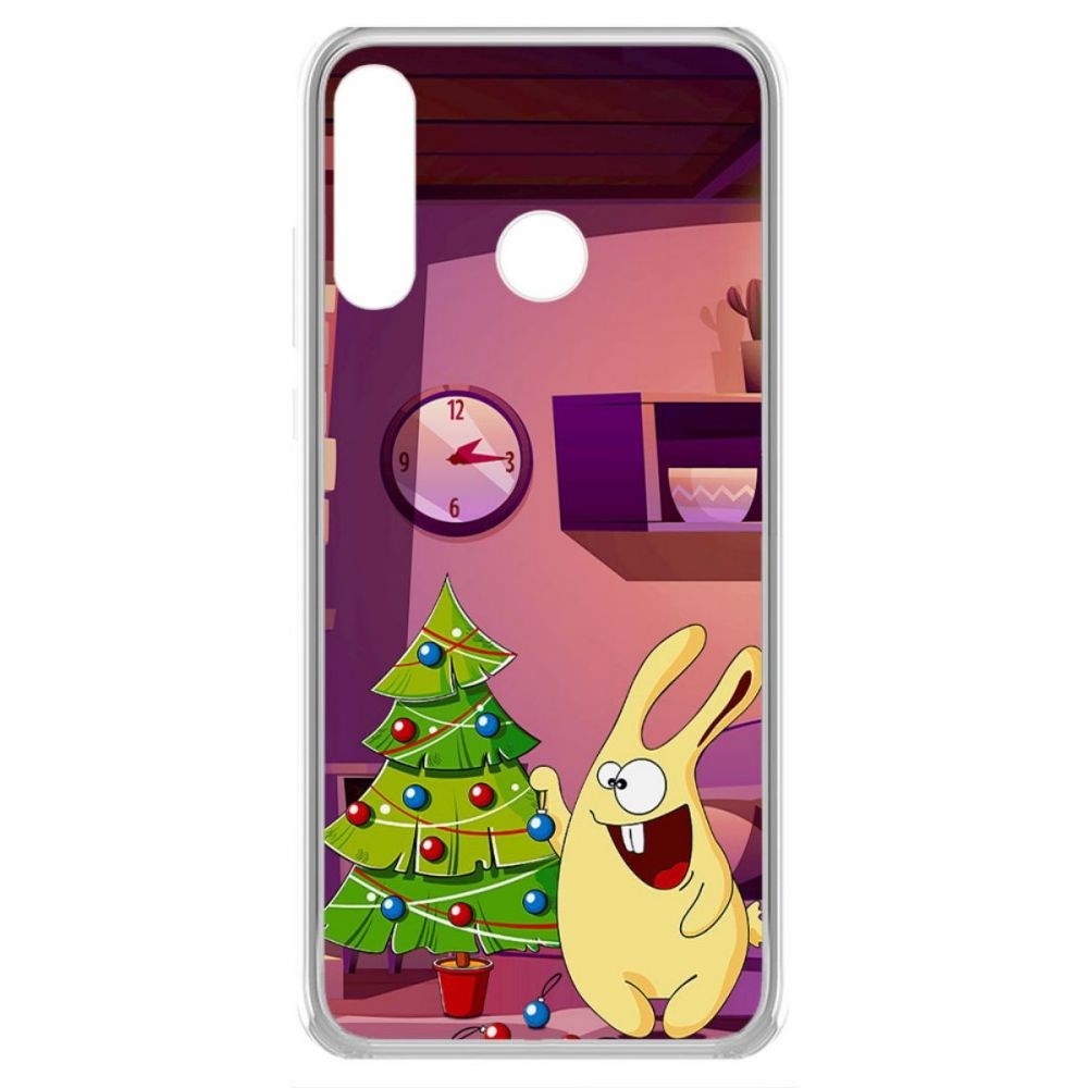 

Чехол-накладка Krutoff Clear Case Кролик для Honor 20E