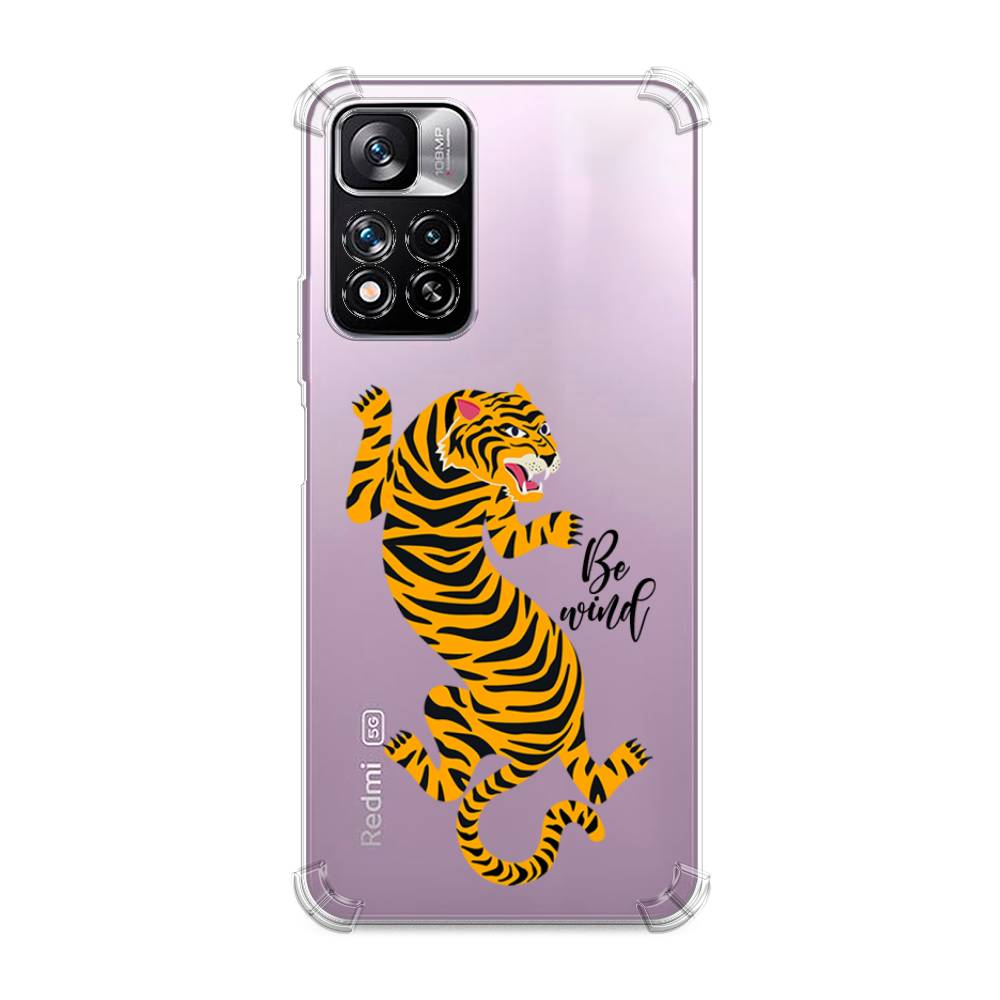 

Чехол Awog на Xiaomi Redmi Note 11 Pro "Tiger be wind", Разноцветный