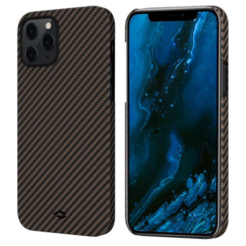 фото Чехол pitaka magez для iphone 12 pro max чёрный/золотой (twill) nobrand