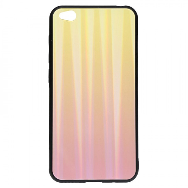 фото Tpu+glass чехол gradient aurora с лого для xiaomi redmi go (желтый) epik