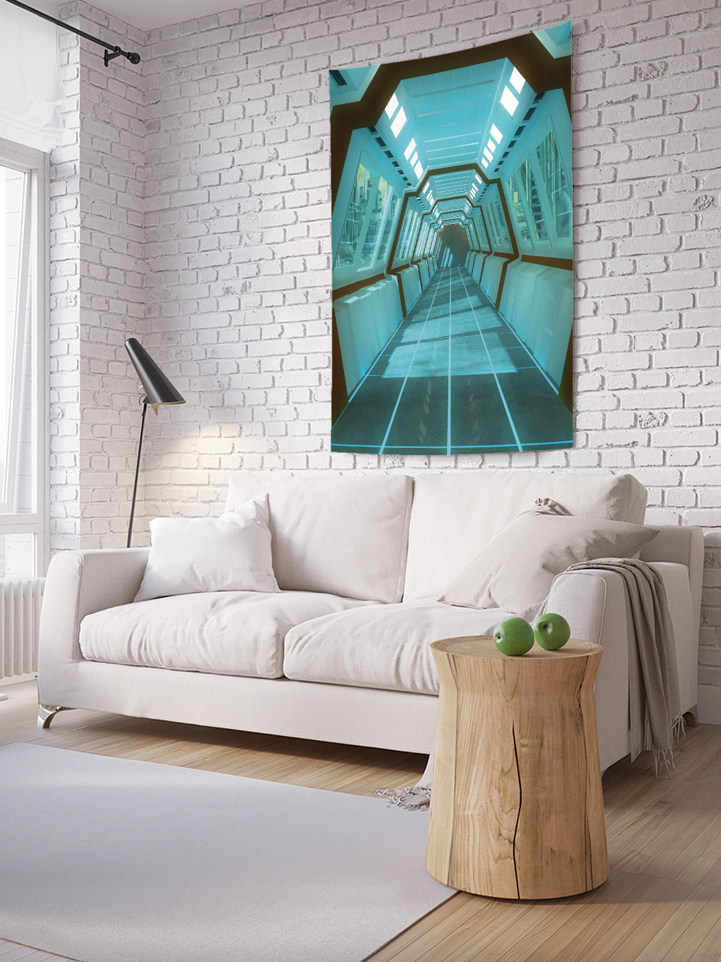 

Вертикальное фотопанно на стену JoyArty Футуристичный коридор 150x200 см, Футуристичный коридор