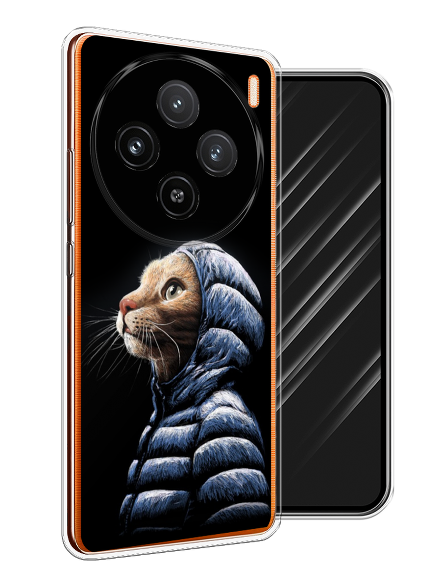 

Чехол Awog на Vivo X100 "Кот в капюшоне", Черный;бежевый;синий, 2611750-1