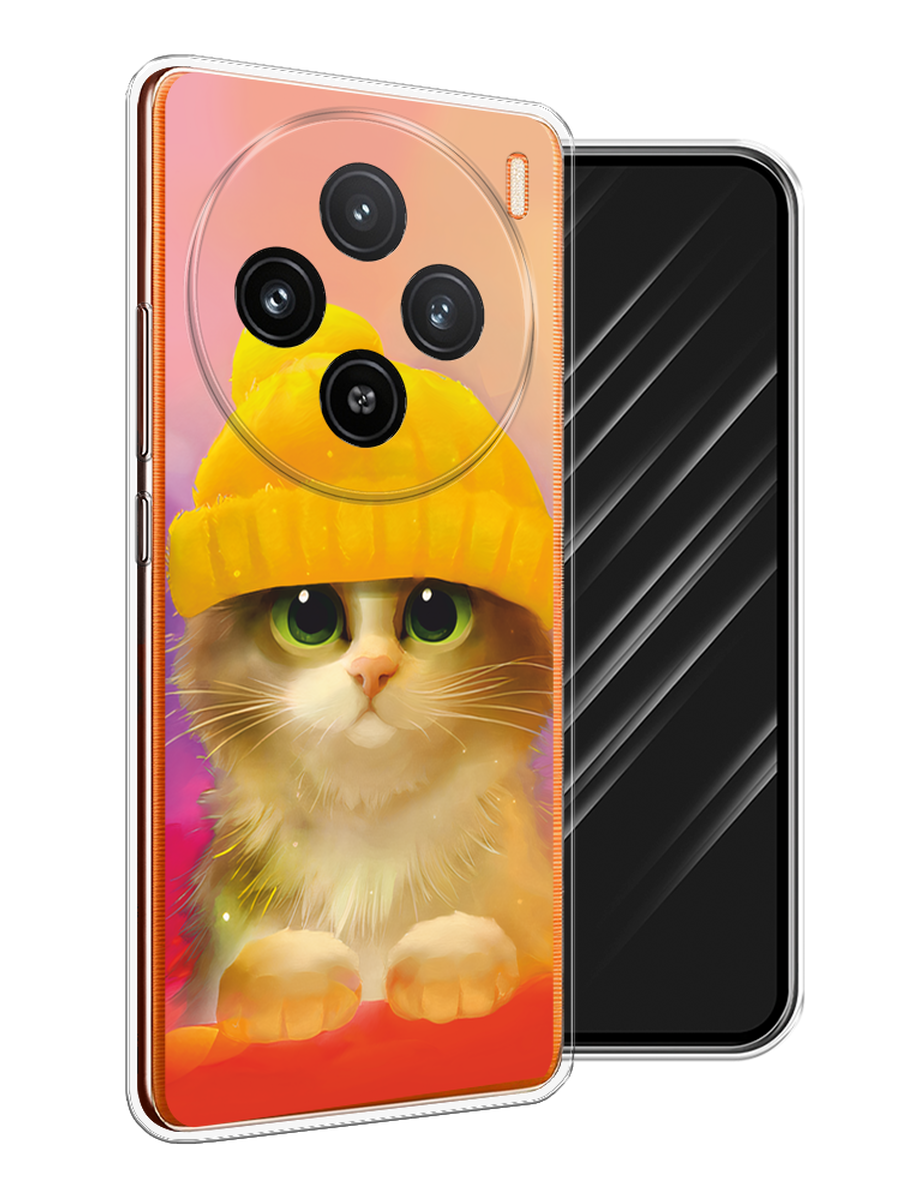 

Чехол Awog на Vivo X100 "Котенок в желтой шапке", Желтый, 2611750-1