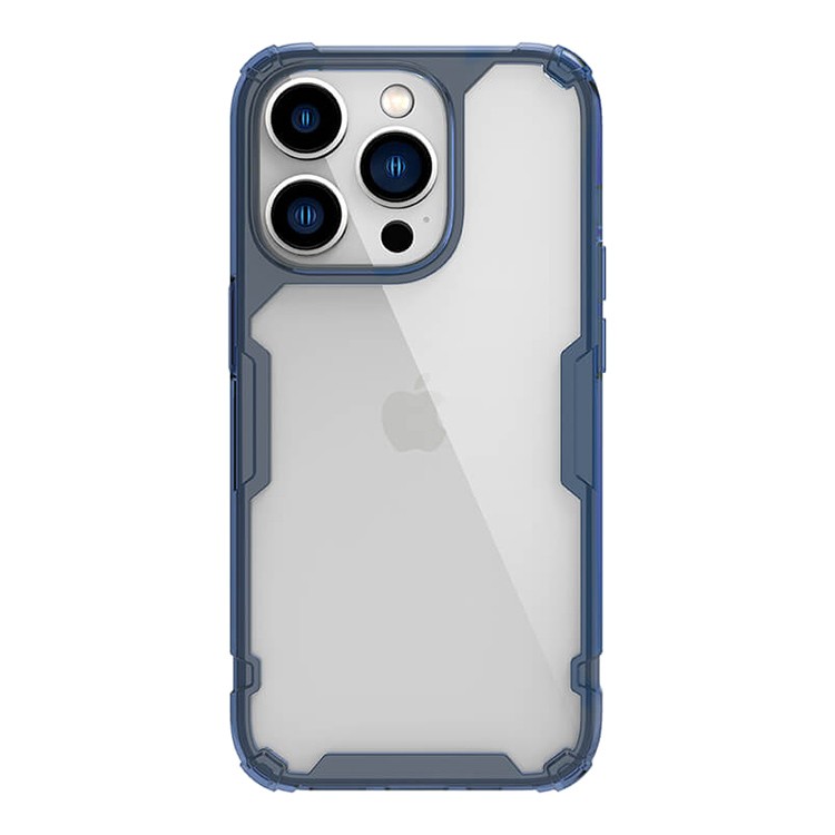 

Чехол Nillkin Nature TPU Pro для iPhone 14 Pro прозрачный / синий, TPU Pro