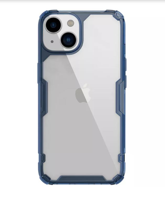 

Чехол Nillkin Nature TPU Pro для iPhone 14 Plus прозрачный / синий, TPU Pro
